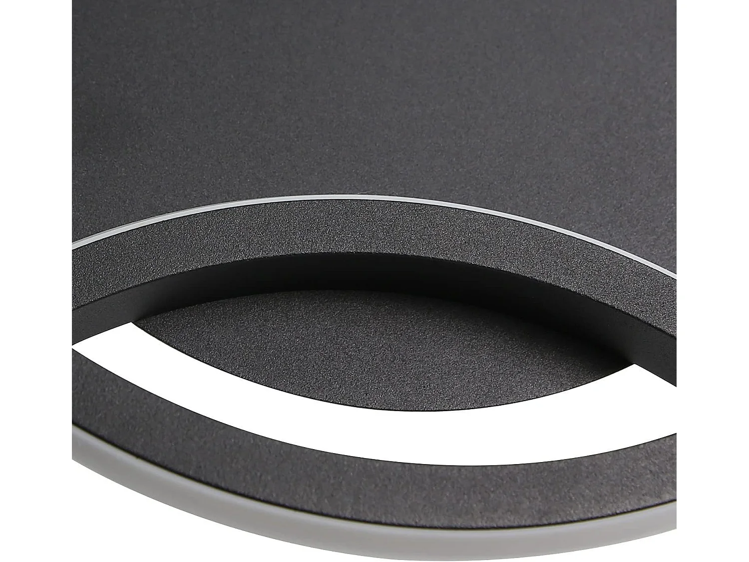 NETTLIFE Plafonnier LED Noir moderne Rond avec blanc chaud lampe de cuisine 36W pour salon, salle à manger, chambre, couloir