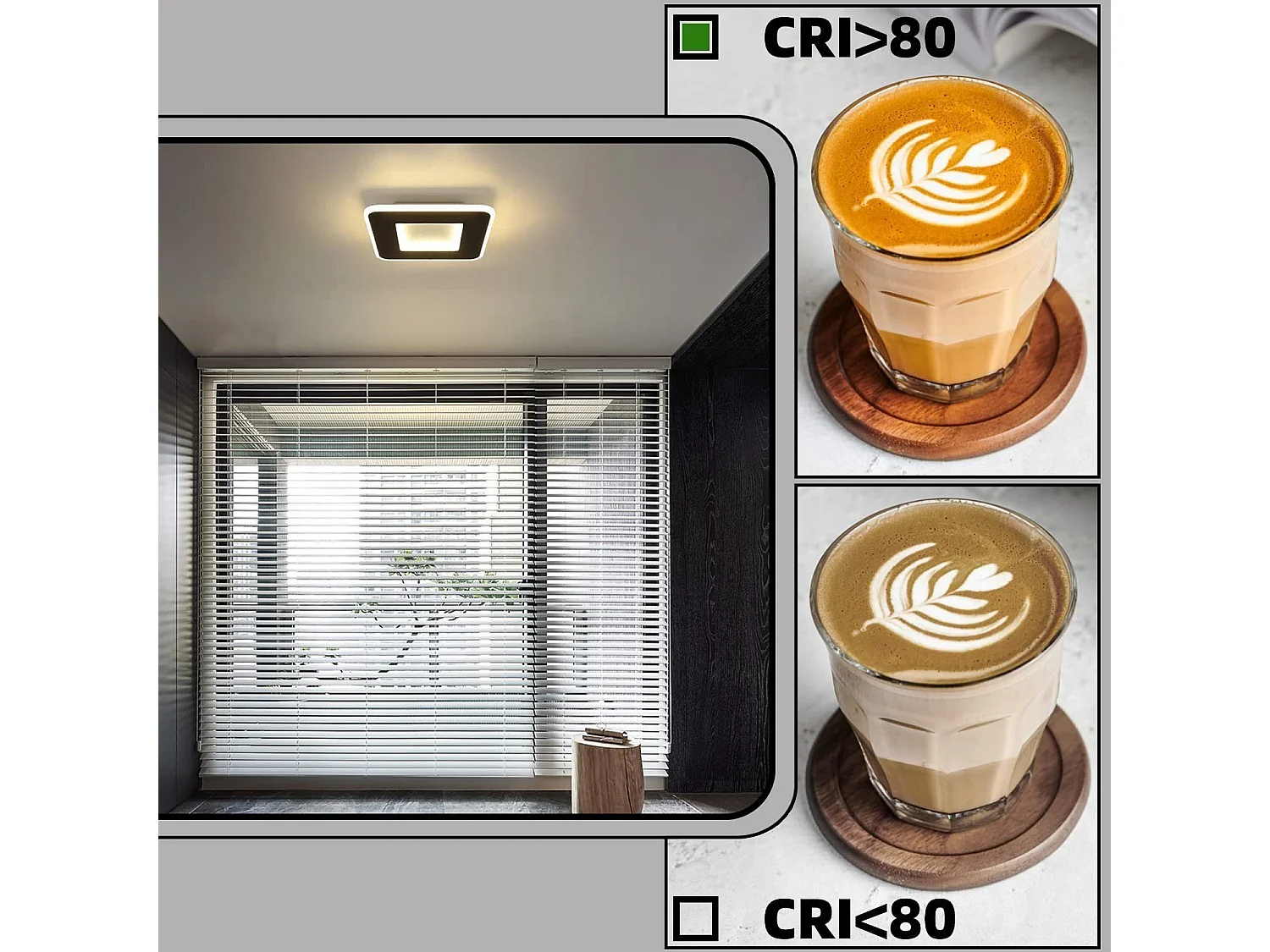 NETTLIFE LED plafondlamp 23W zwart 24cm warm wit keukenlamp modern design vierkante slaapkamer hallamp voor woonkamer