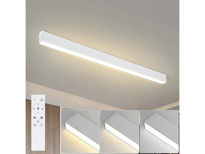 Moderne LED Deckenleuchte 80cm Lange Schreibtischlampe Decke 25w Dimmbar Mit Fernbedienung