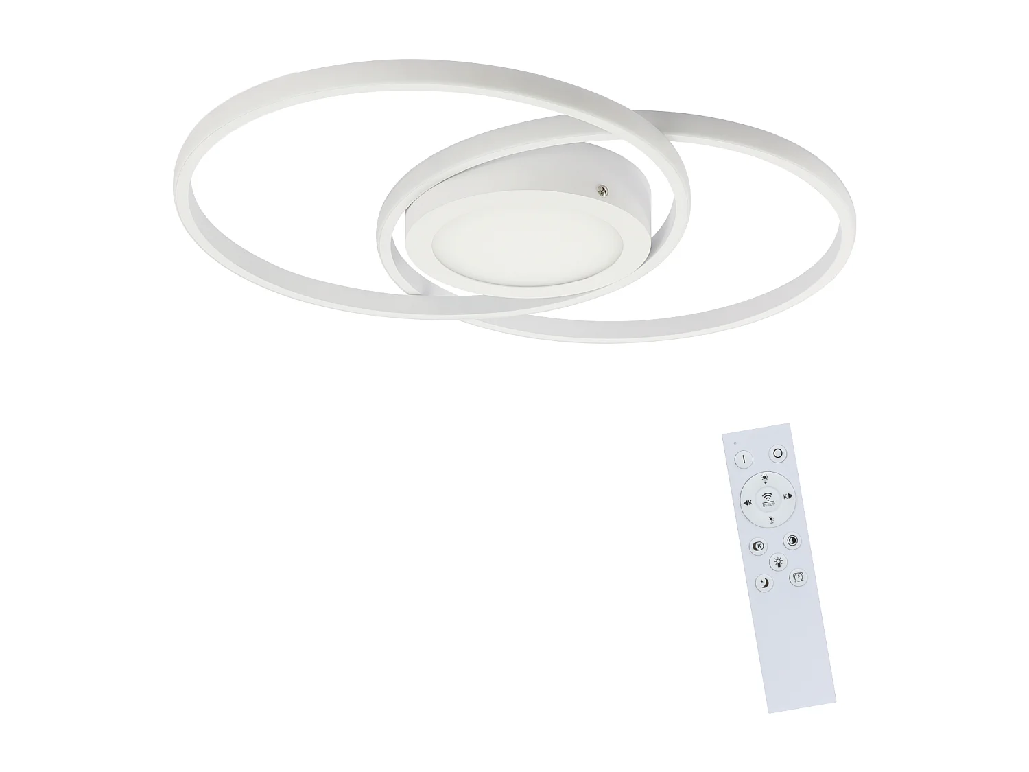 NETTLIFE ściemnialna lampa sufitowa LED z pilotem 48W biała lampa do salonu sypialnia nowoczesna lampa do kuchni biuro
