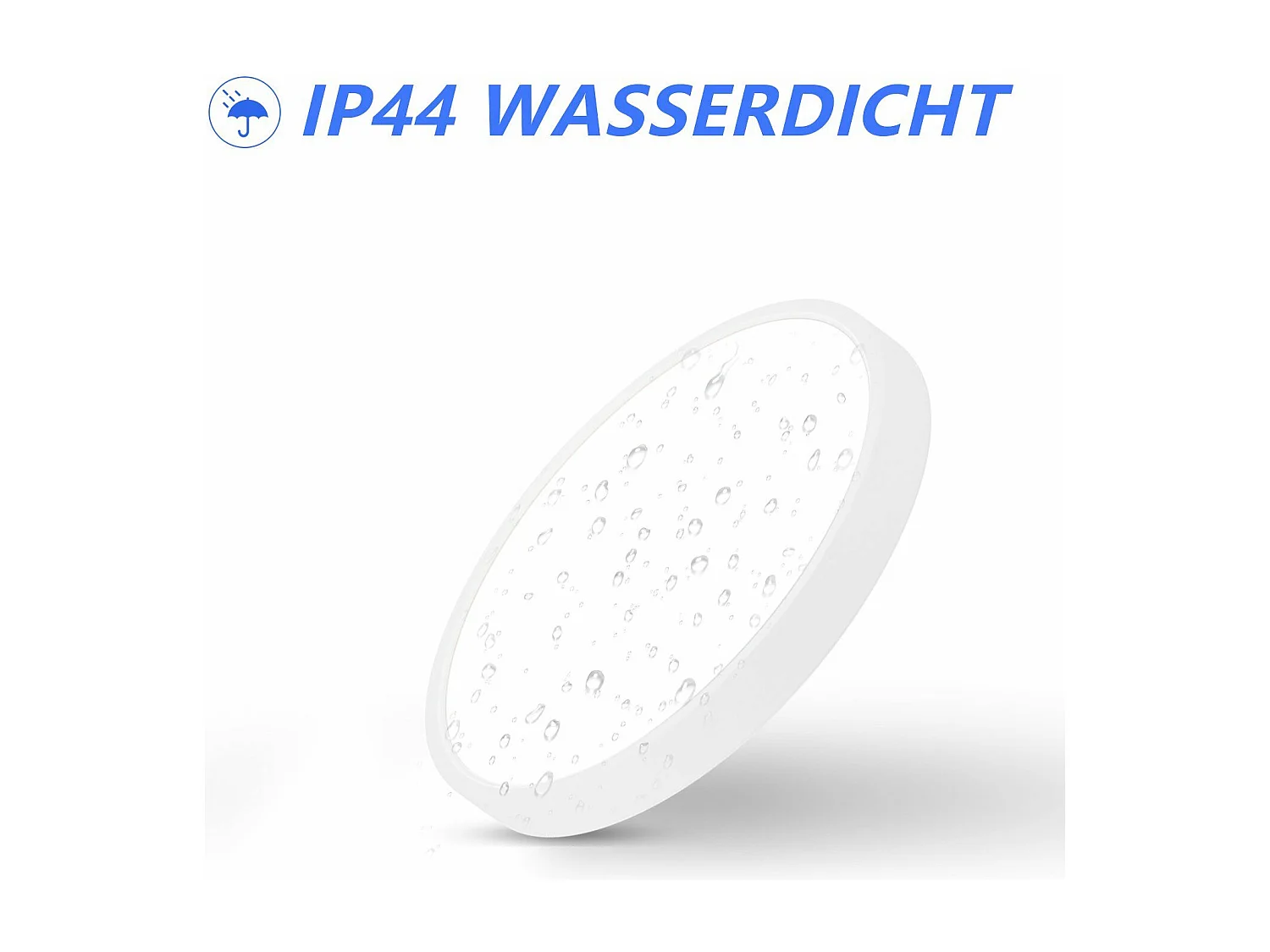 NETTLIFE LED Deckenleuchte Schlafzimmer Flachlampe 22cm 15W Küche IP44 Flur Rund Warmweiß für Badezimmer