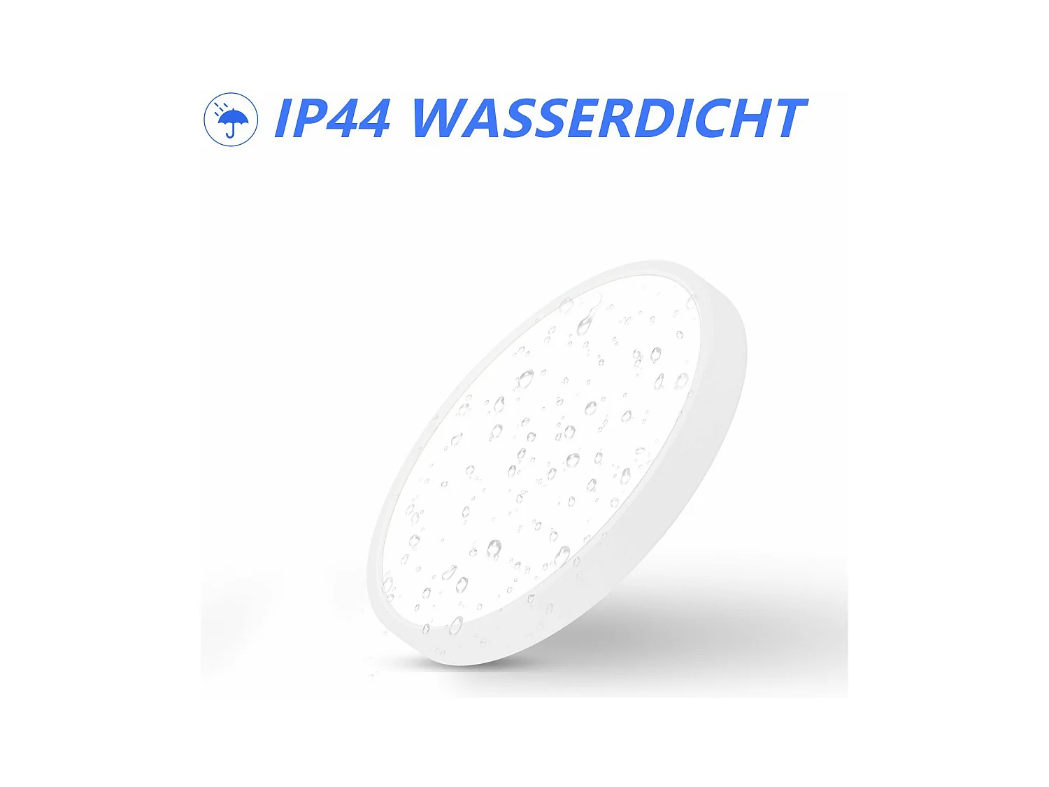 NETTLIFE Plafonnier LED chambre lampe plate 22cm 15W cuisine IP44 couloir ronde blanc chaud pour salle de bain