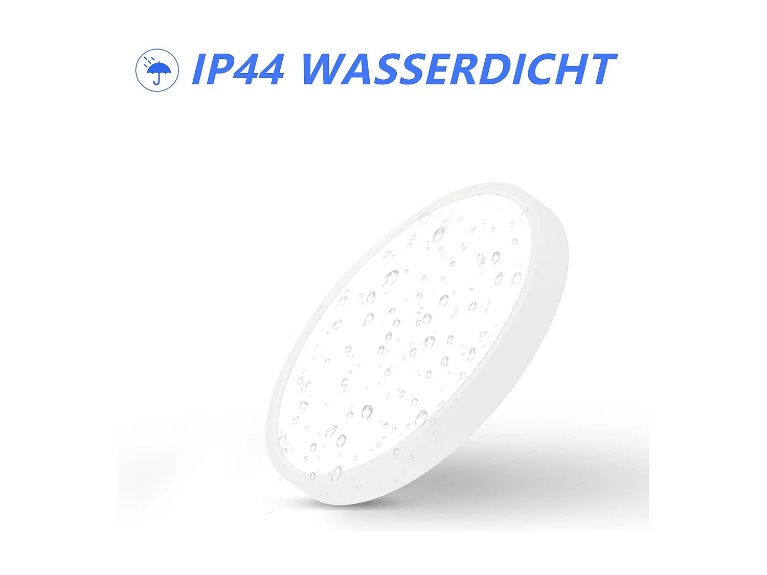 NETTLIFE badkamer plafonnière - wit - rond - klein - warmwit licht - 15 W - ⌀22cm