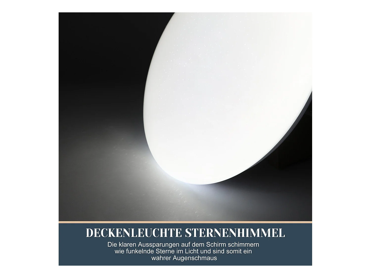 NETTLIFE Plafonnier LED 12W, 6000K, 25cm Blanc Neutre Éclairage de Plafond Ciel Étoilé Lampe de Couloir Ronde pour Chambre d'Enfant Salon