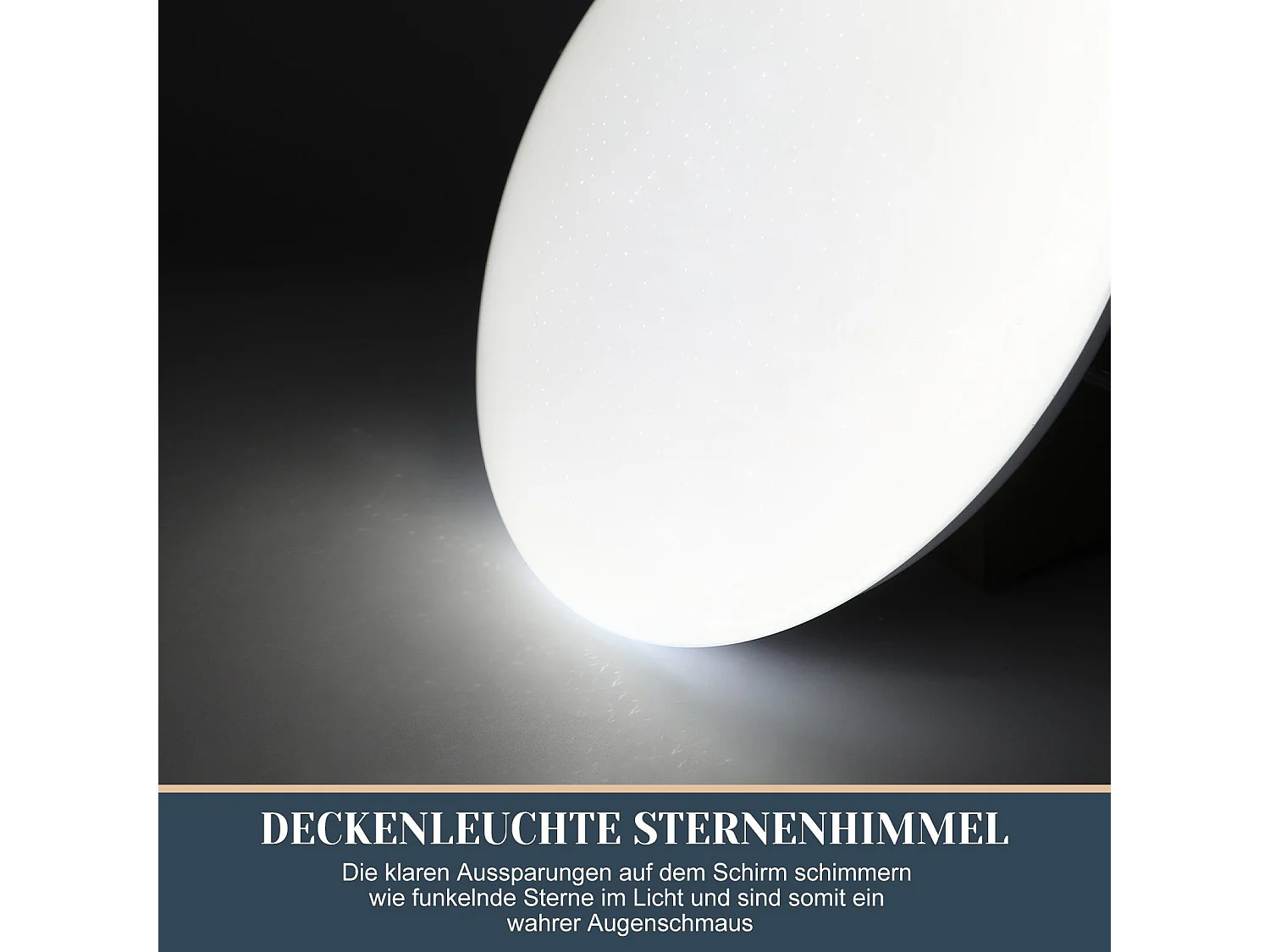 NETTLIFE Plafonnier LED 12W, 6000K, 25cm Blanc Neutre Éclairage de Plafond Ciel Étoilé Lampe de Couloir Ronde pour Chambre d'Enfant Salon