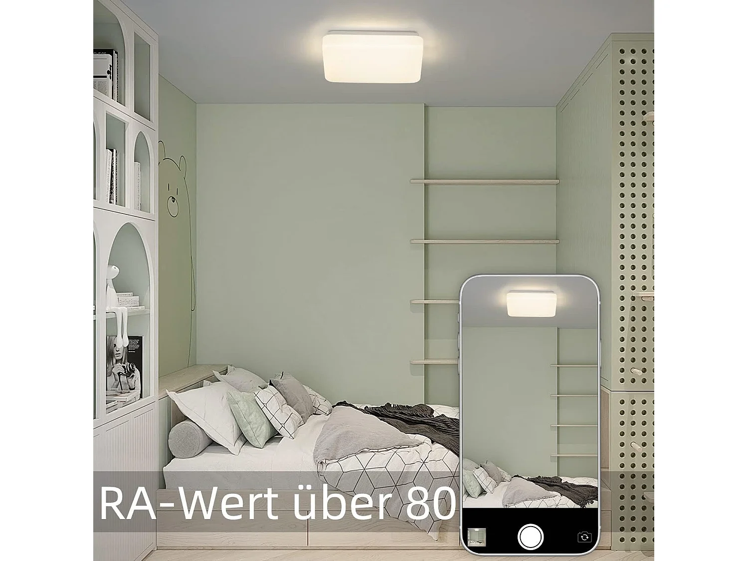 NETTLIFE Lampa sufitowa LED, 21 cm Lampa Starry Sky, 15 W kwadratowa, neutralna biel, dekoracja w kształcie gwiazdy do pokoju dziecięcego