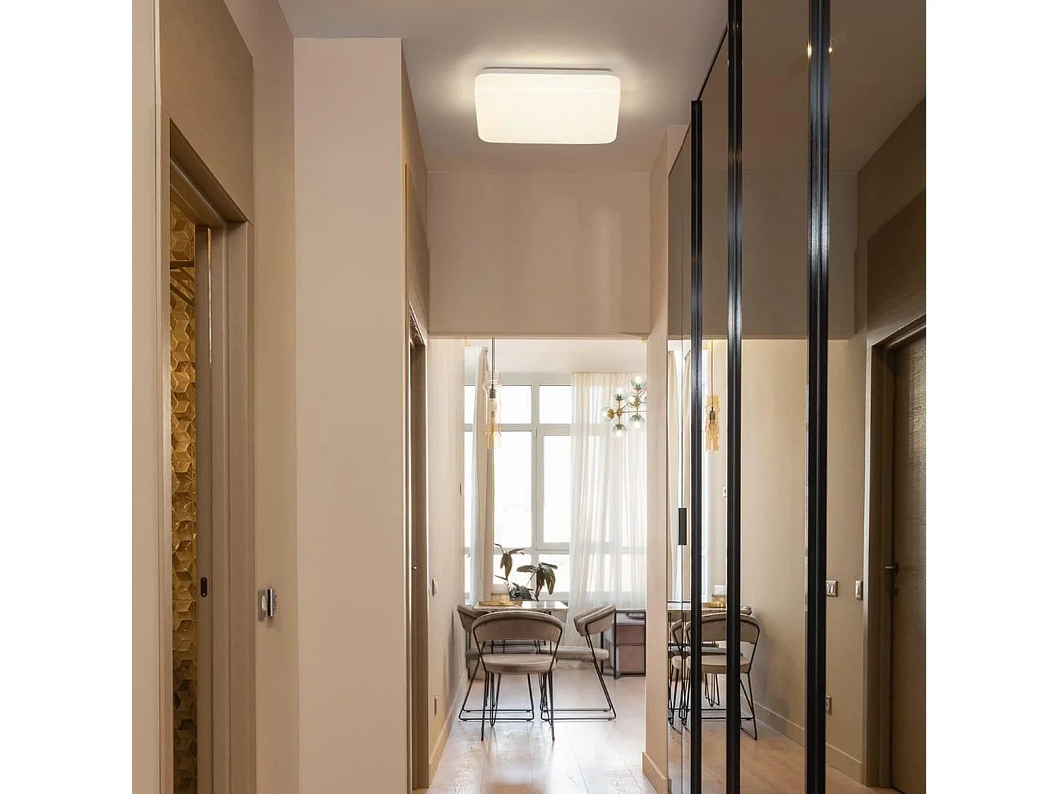 NETTLIFE Lampa sufitowa LED, 21 cm Lampa Starry Sky, 15 W kwadratowa, neutralna biel, dekoracja w kształcie gwiazdy do pokoju dziecięcego