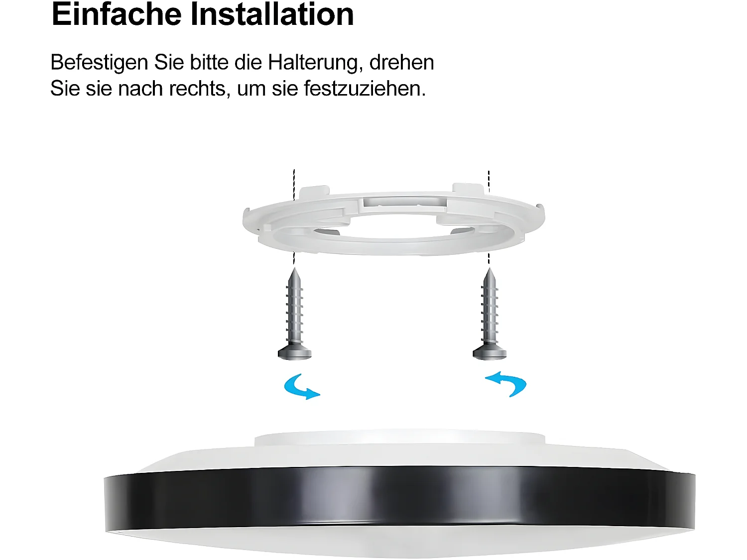 NETTLIFE LED plafondlamp, platte dimbare slaapkamerlamp, zwarte 30W IP44 kelderlamp, 28 cm badkamerlamp, afstandsbediening