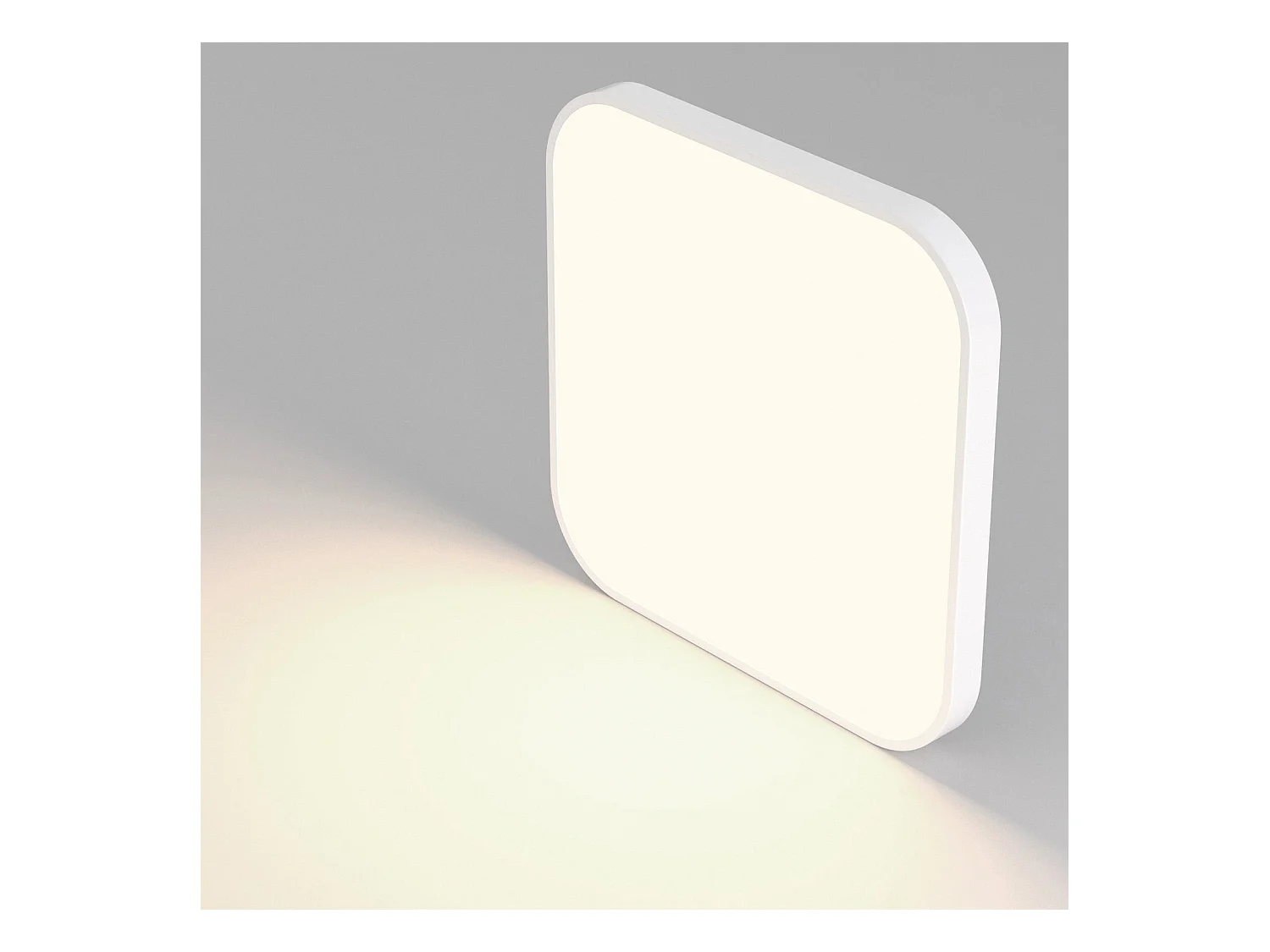 NETTLIFE Plafondlamp - LED - Ø 27 cm - witte plafonniére - 19W - warmwit licht - rechthoek