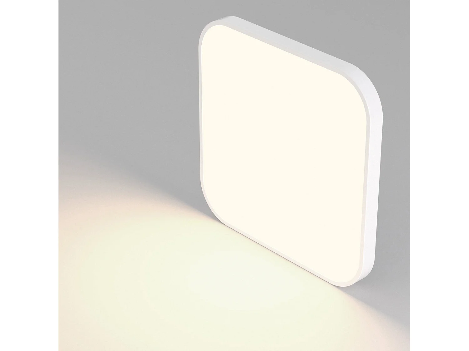 NETTLIFE Plafondlamp - LED - Ø 27 cm - witte plafonniére - 19W - warmwit licht - rechthoek