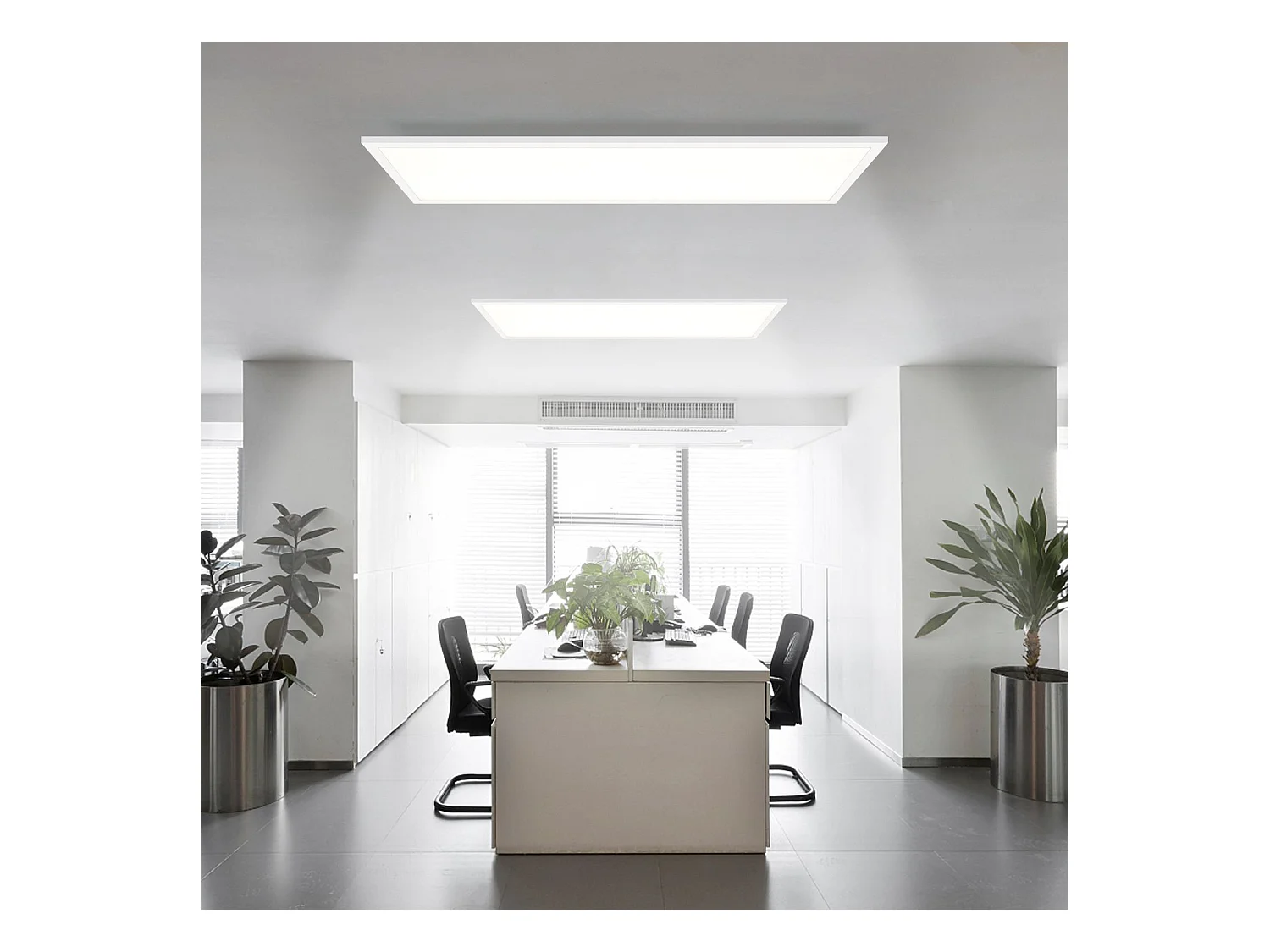 NETTLIFE LED-plafondlamp, 80 x 30 cm, 39W, 3000K dimbaar, plat, lamp met afstandsbediening, paneel, wit, bureaulamp voor de keuken