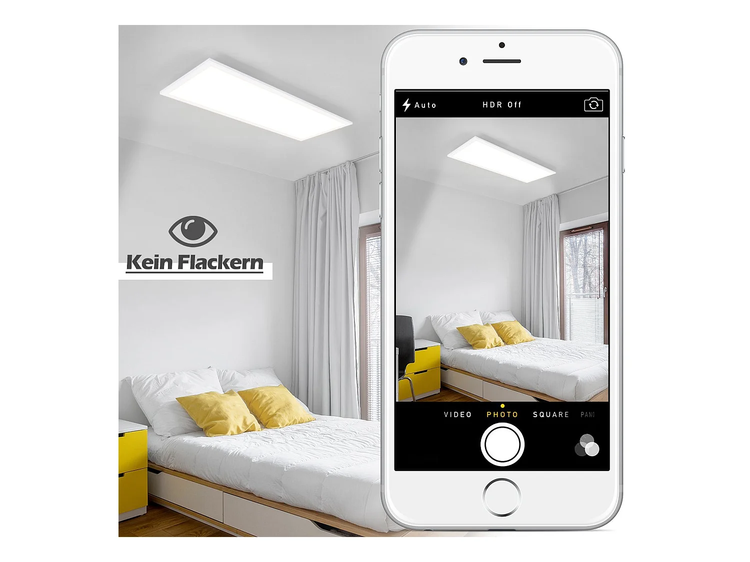 NETTLIFE LED-plafondlamp, 80 x 30 cm, 39W, 3000K dimbaar, plat, lamp met afstandsbediening, paneel, wit, bureaulamp voor de keuken