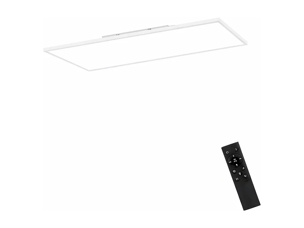 NETTLIFE Plafonnier LED, 80 x 30 cm,39W, 3000 K Dimmable, Plat, Lampe avec Télécommande, Panneau, Blanc, Lampe de Bureau pour Cuisine