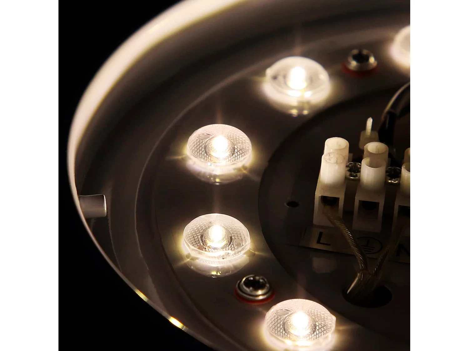 NETTLIFE Plafonnier LED Chambre à 21 cm 15 W Chambre à Blanc Chaud Lampe de Couloir à Paillettes Lampe Ronde Petite étoile de Cuisine pour