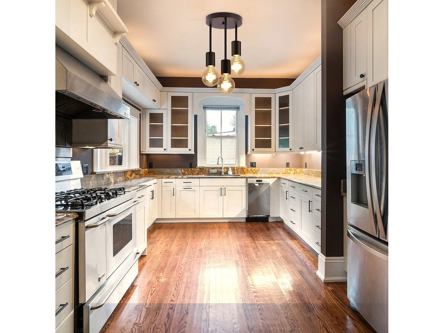 NETTLIFE Plafondlamp - 3xE27 - zwart - vintage plafondlamp - Industriële plafondspots - voor eetkamer keuken hal woonkamer - zonder lampen - 18cm