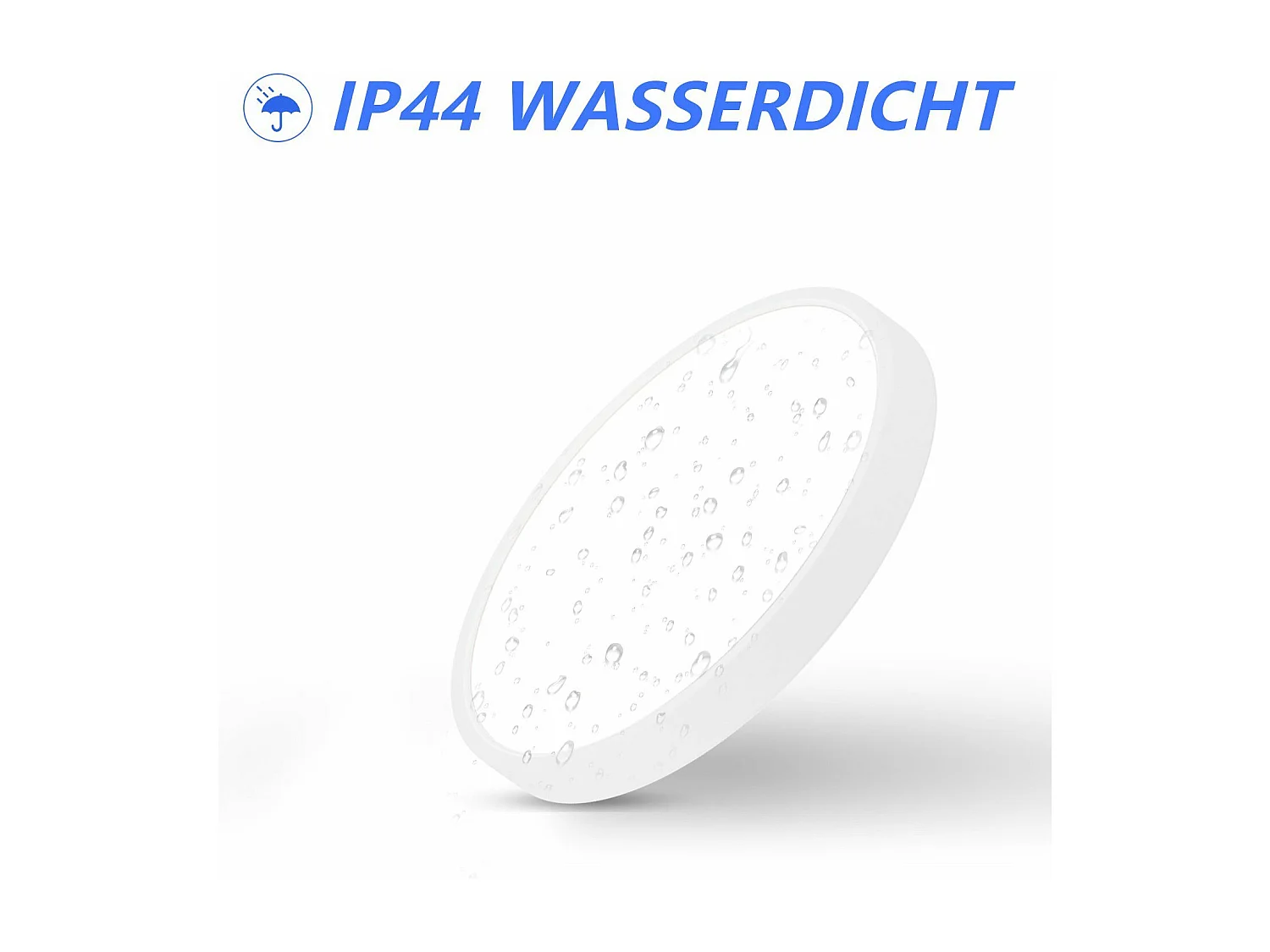 NETTLIFE Lámpara de Techo LED IP44 8W Redonda 3000K 17cm Plana para Baño Dormitorio Iluminación de Techo Cocina Pasillo