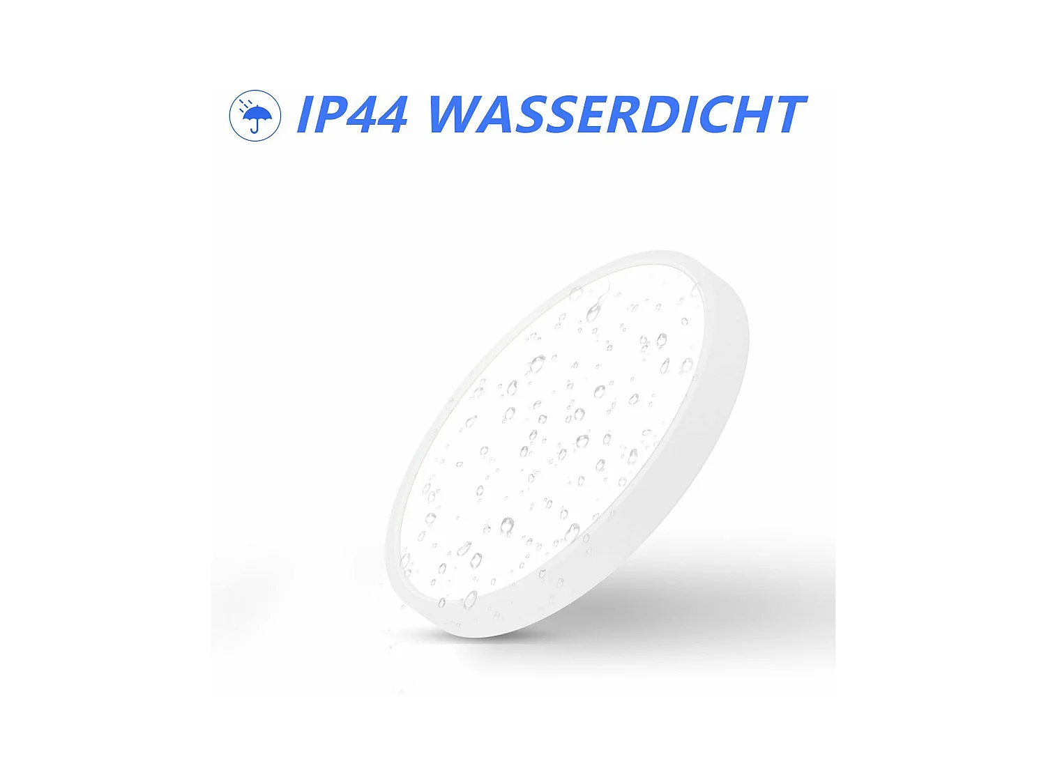 NETTLIFE Plafonnier LED IP44 8W Rond 3000K 17cm Plate pour Salle de Bain Chambre Éclairage de Plafond Cuisine Couloir