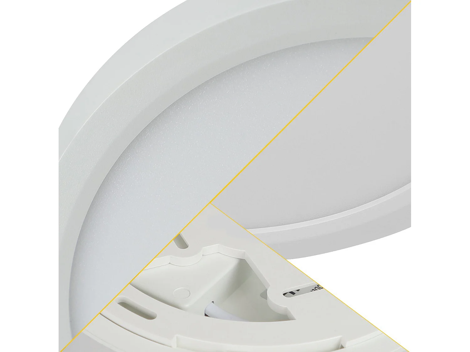 NETTLIFE Plafonnier LED IP44 8W Rond 3000K 17cm Plate pour Salle de Bain Chambre Éclairage de Plafond Cuisine Couloir