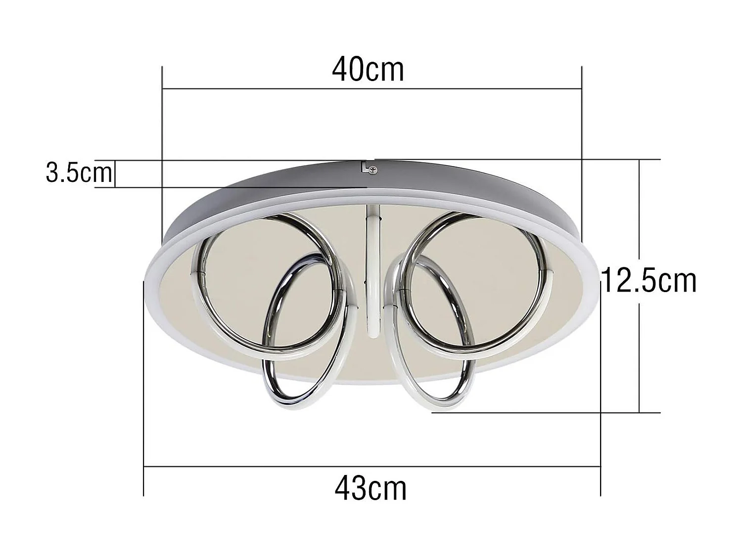 NETTLIFE LED - Deckenleuchte für Wohnzimmer, warme weiße Beleuchtung, 41 W, 3000 K, 43 x 12,5 cm. Moderne Lampe für Schlafzimmer, Kinderzimmer, Küche und Flur.