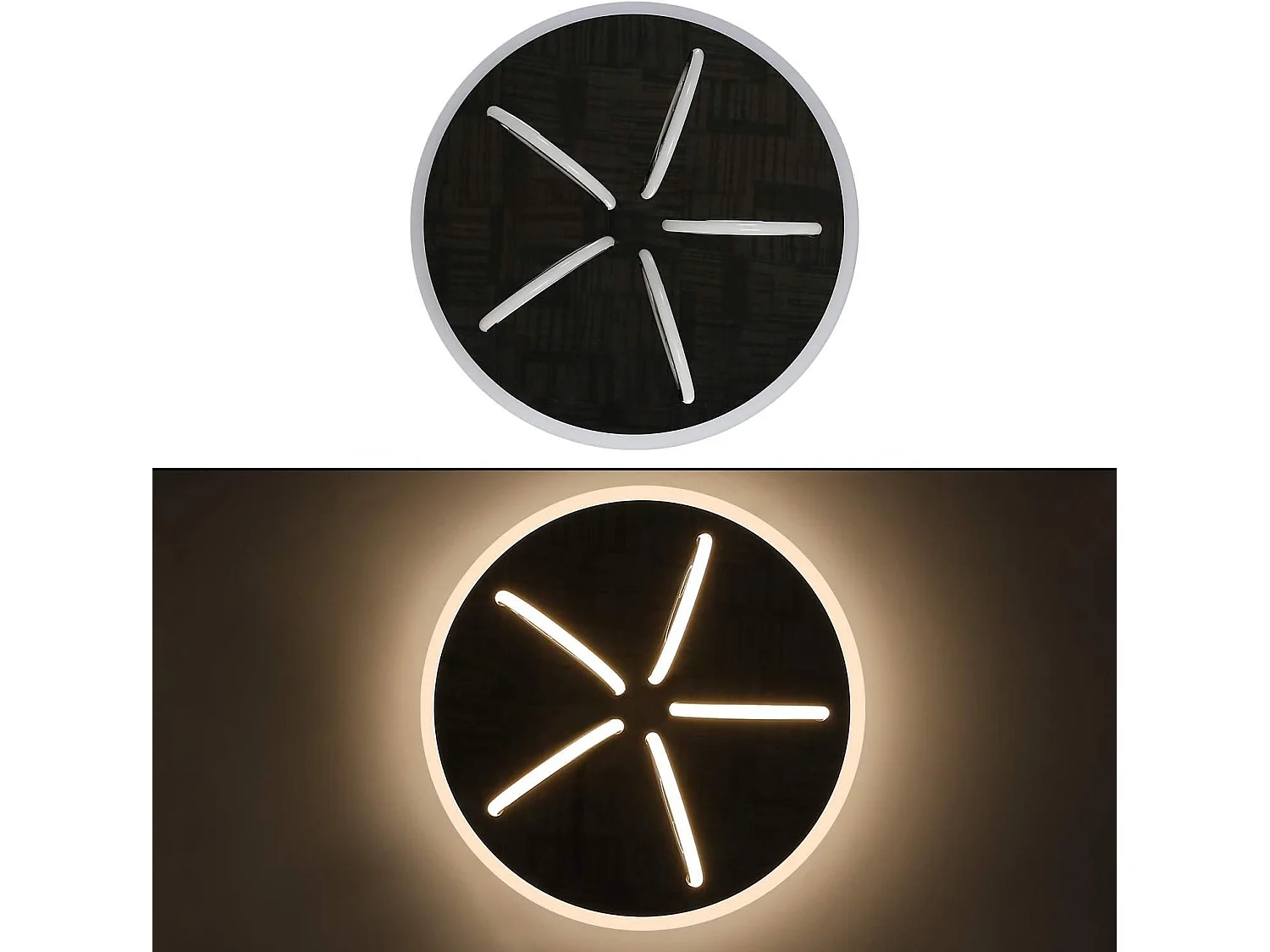 NETTLIFE LED - Deckenleuchte für Wohnzimmer, warme weiße Beleuchtung, 41 W, 3000 K, 43 x 12,5 cm. Moderne Lampe für Schlafzimmer, Kinderzimmer, Küche und Flur.