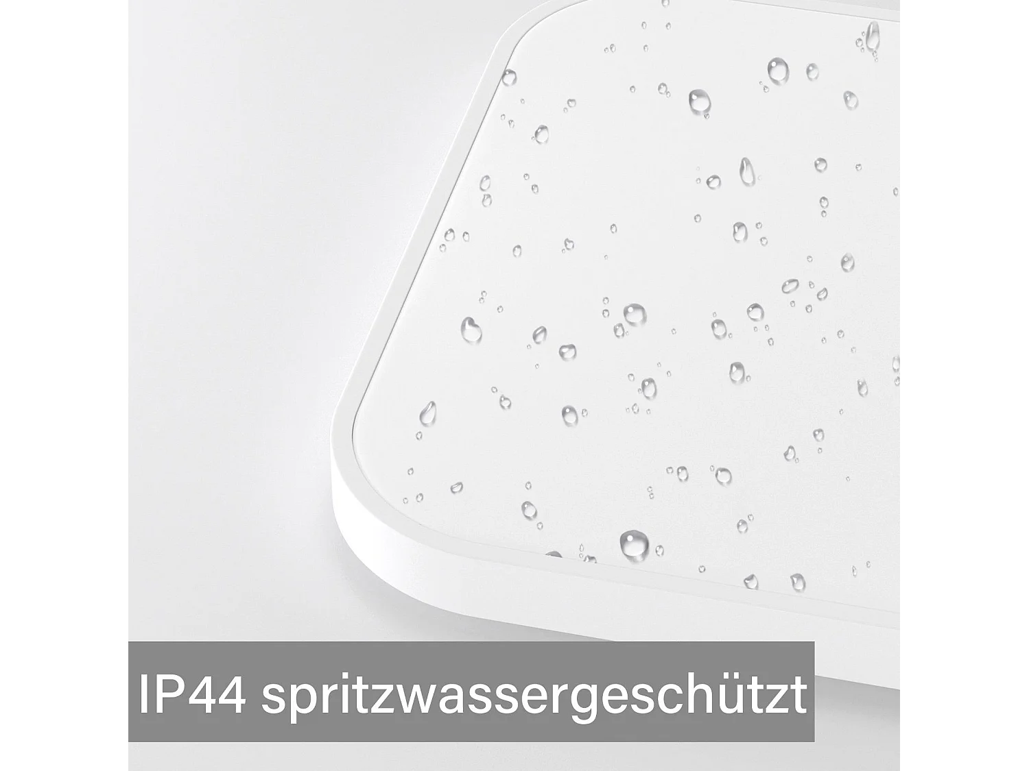 NETTLIFE Plafonnier LED IP44 27cm 4000K 19W plat carré pour chambre salle de bain couloir cuisine