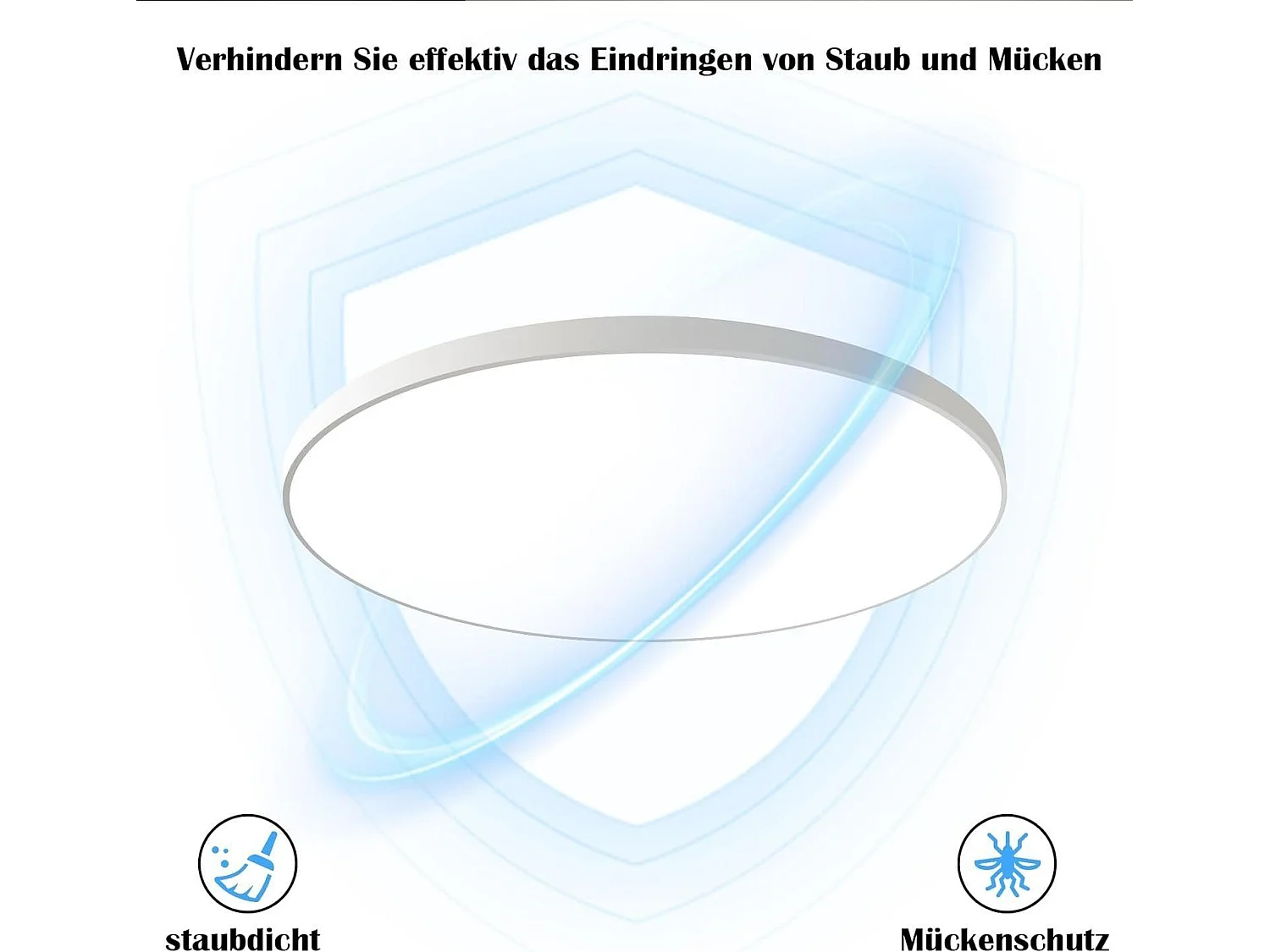 NETTLIFE LED Deckenleuchte 28cm 30W Rund IP44 Dimmbar Schlafzimmerlampe für Keller Badezimmer Flurlampe mit Fernbedienung