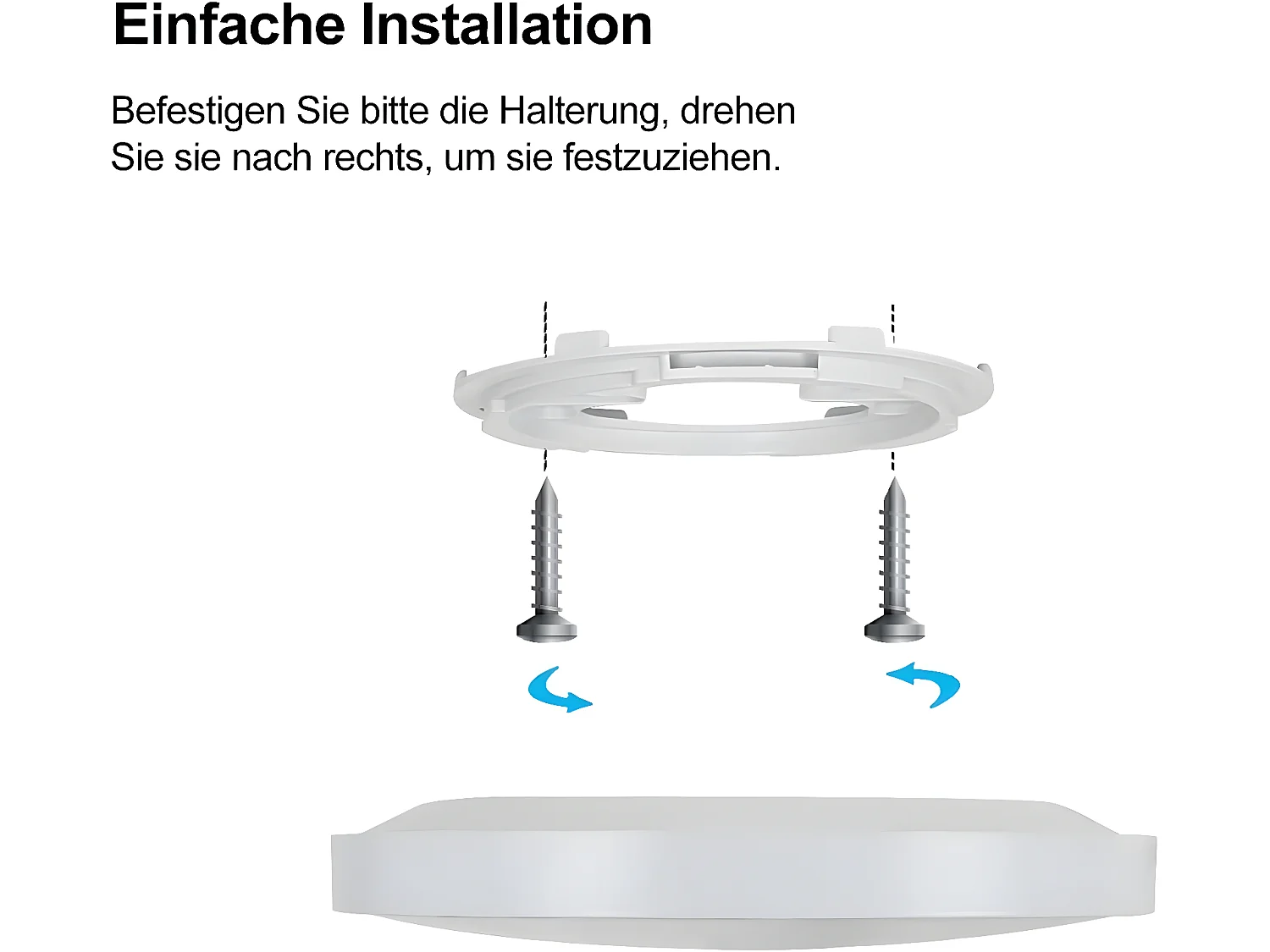 NETTLIFE LED Deckenleuchte 28cm 30W Rund IP44 Dimmbar Schlafzimmerlampe für Keller Badezimmer Flurlampe mit Fernbedienung