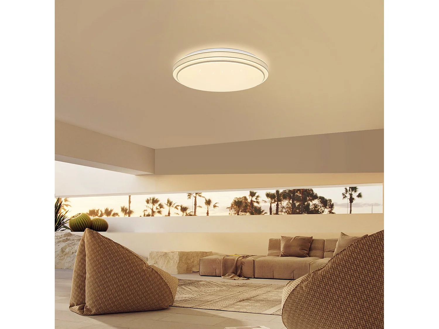 NETTLIFE LED Plafondlamp - rond - zilver - 27cm sterrenhemel slaapkamerlamp - modern 12W keukenlamp - 3000K warm wit - voor hal | woonkamer | kinderkamer