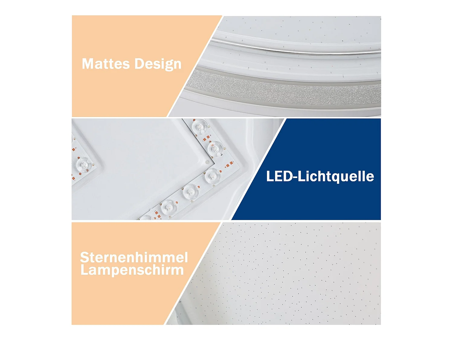 NETTLIFE LED Plafondlamp - rond - zilver - 27cm sterrenhemel slaapkamerlamp - modern 12W keukenlamp - 3000K warm wit - voor hal | woonkamer | kinderkamer