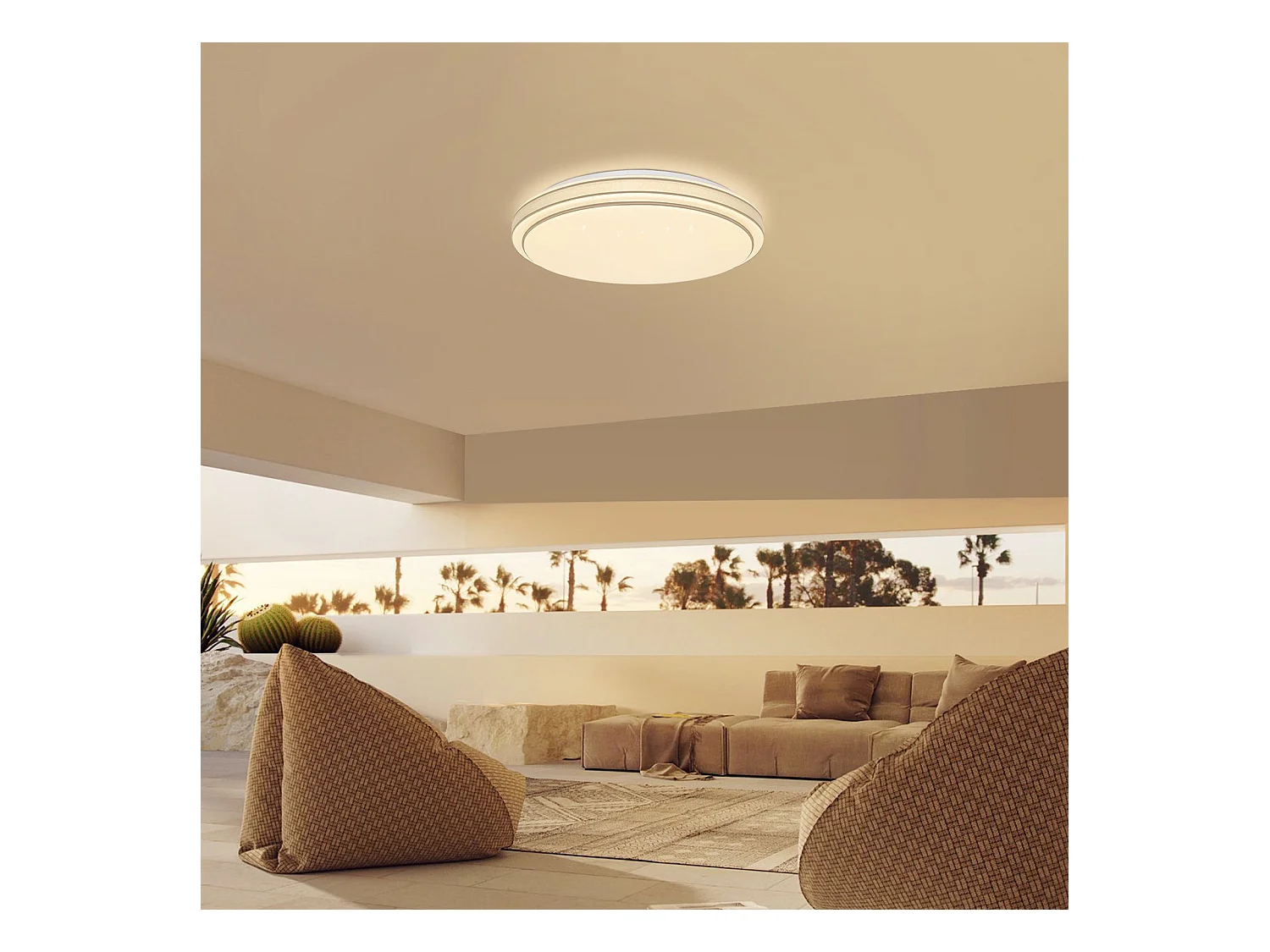 NETTLIFE LED Plafondlamp - rond - zilver - 27cm sterrenhemel slaapkamerlamp - modern 12W keukenlamp - 3000K warm wit - voor hal | woonkamer | kinderkamer