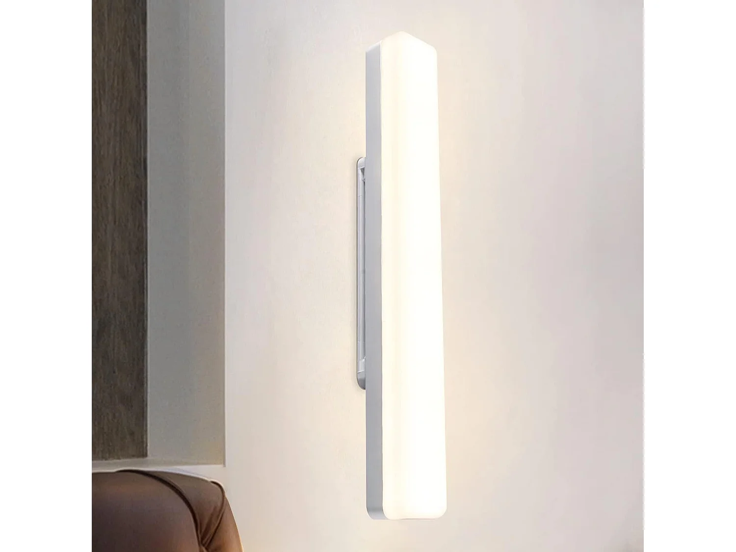 NETTLIFE Plafonnier LED Cuisine Long 40 cm Lumière du Jour 18 W Plafond Blanc Neutre pour Sous-Sol Couloir Bureau Garage Chambre