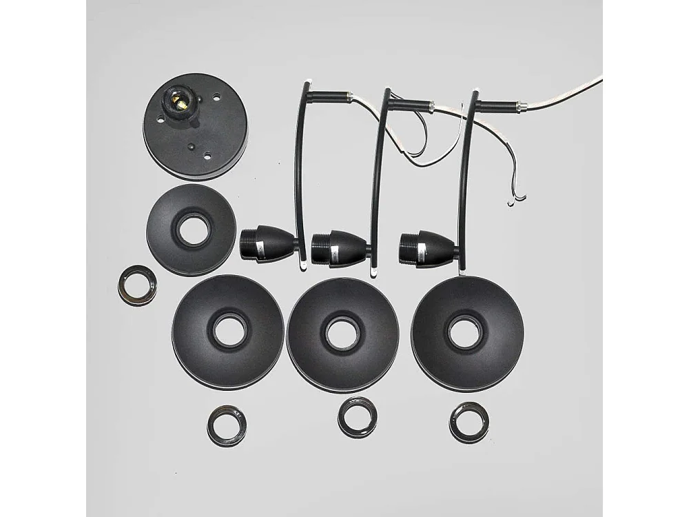 NETTLIFE Plafondlamp - 4xE27 Fitting - industriële - zwart - kunststof - woonkamerlamp - gang | slaapkamer | eetkamer - gloeilamp niet inbegrepen