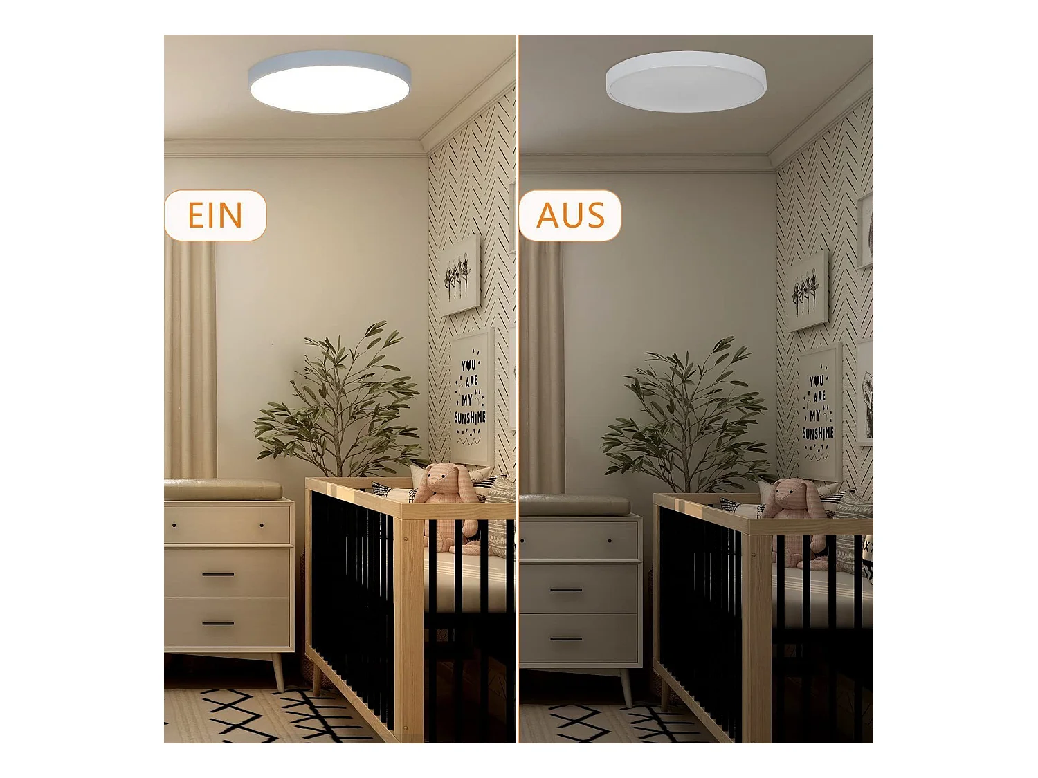 NETTLIFE Plafonnier LED 28 cm Rond IP44 Blanc 4000 K 17 W Plat pour Chambre Cuisine Salle de Bain Couloir