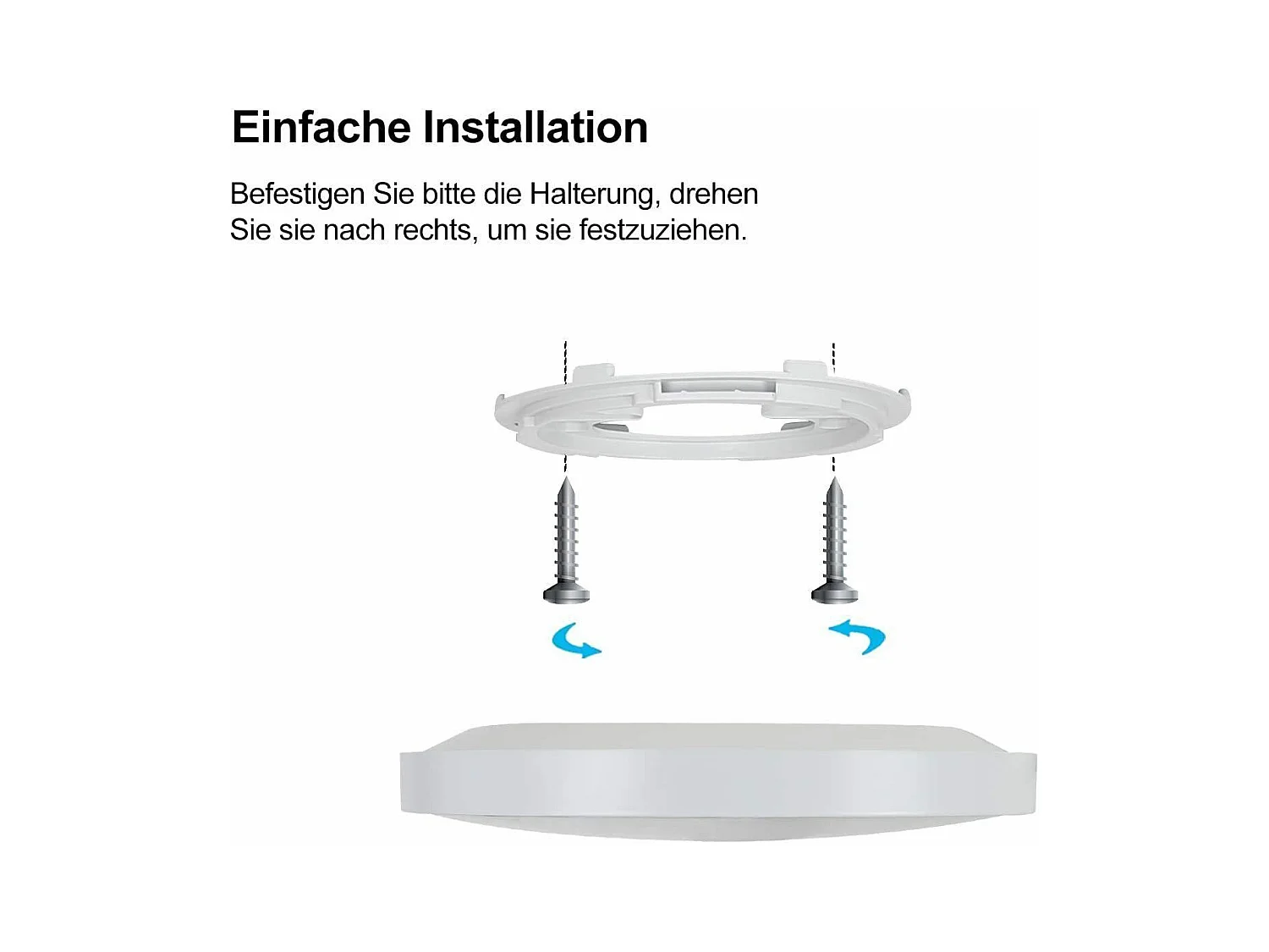 NETTLIFE Plafonnier LED 28 cm Rond IP44 Blanc 4000 K 17 W Plat pour Chambre Cuisine Salle de Bain Couloir