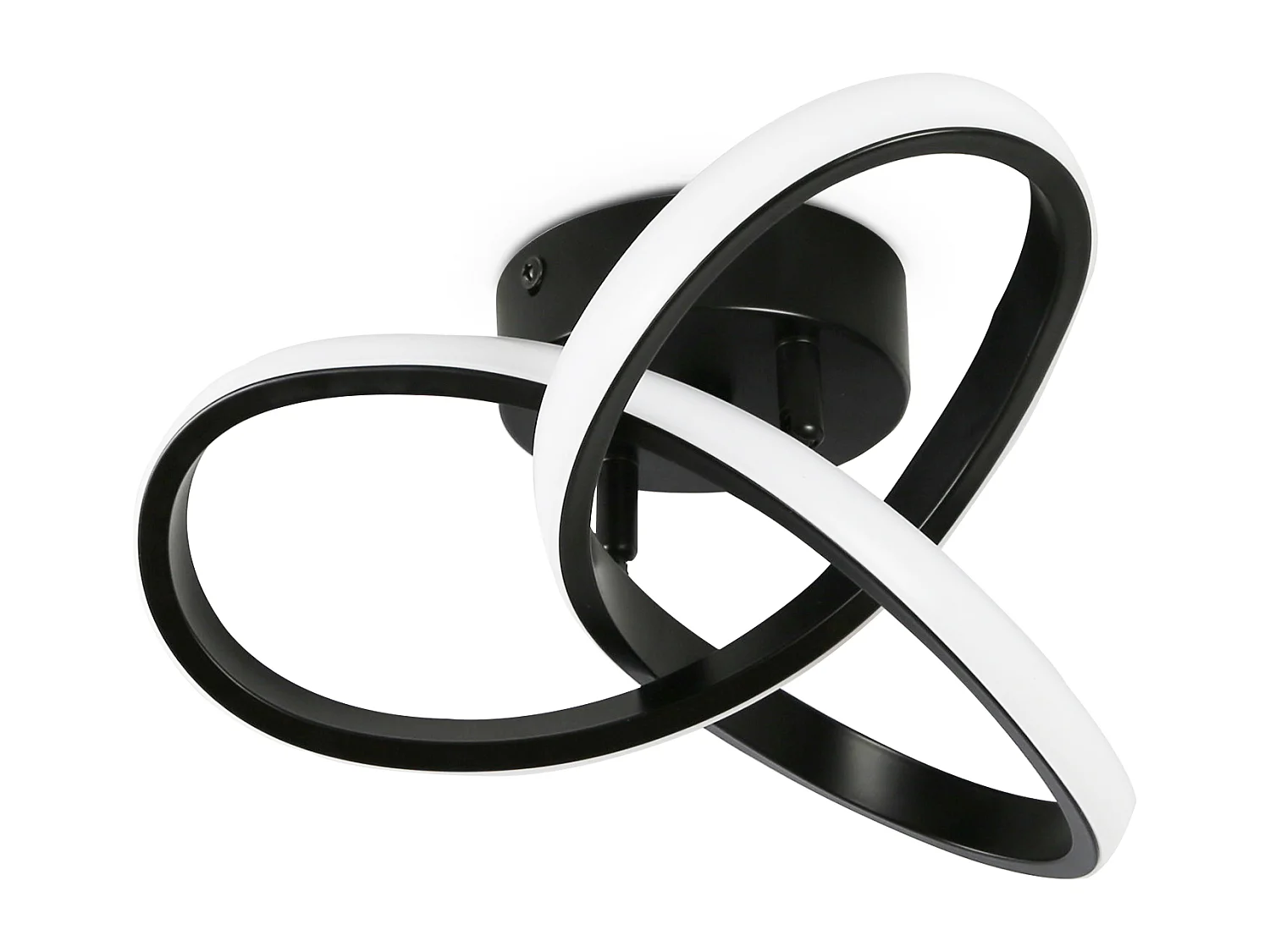 NETTLIFE Plafonnier LED Blanc Chaud - 17W Lampe Noire Lampe de Cuisine Moderne Petite 3000 K pour Chambre d'enfant Salon Chambre Couloir Cuisine