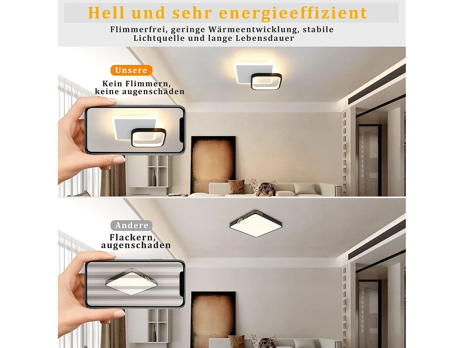 NETTLIFE Lámpara de Techo LED 3000K 24,5cm 22W Lámpara de Pasillo Lámpara de Cocina de Diseño Moderno Negro para Dormitorio Sala de Estar