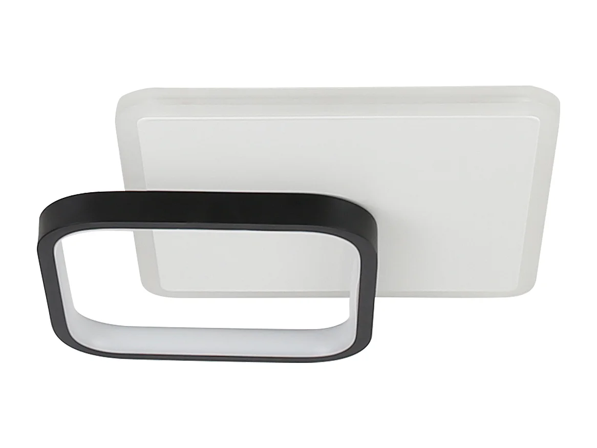 NETTLIFE Plafonnier LED 3000K 24.5cm 22W Lampe de Couloir Design Moderne Cuisine Lampe Noir pour Chambre Salon