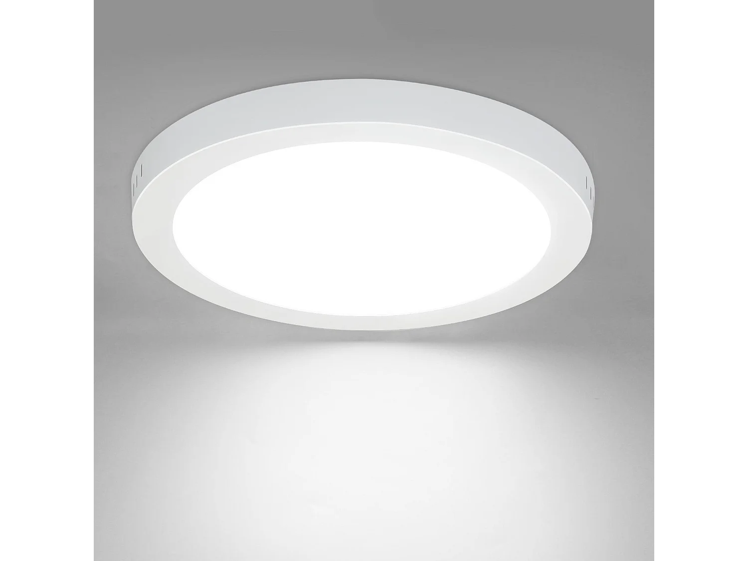 NETTLIFE Plafonnier LED 5000K 23CM Rond IP44 Blanc 18W Bain Lampe de Moderne Froid Étanche pour Cuisine Bureau Salon Chambre d'Enfant Salle