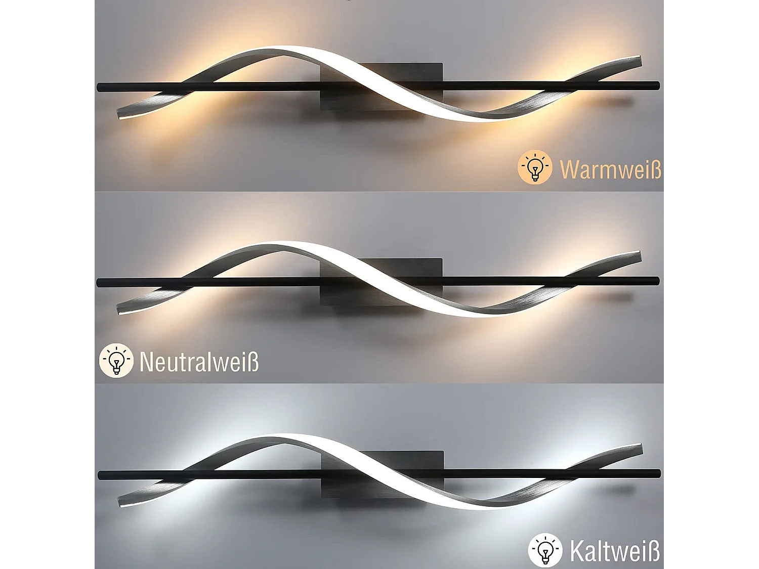 NETTLIFE Plafonnier LED Design Moderne Lampe de Salon 100 cm de Long Dimmable avec Télécommande 22 W pour Chambre Cuisine Couloir Bureau Étude