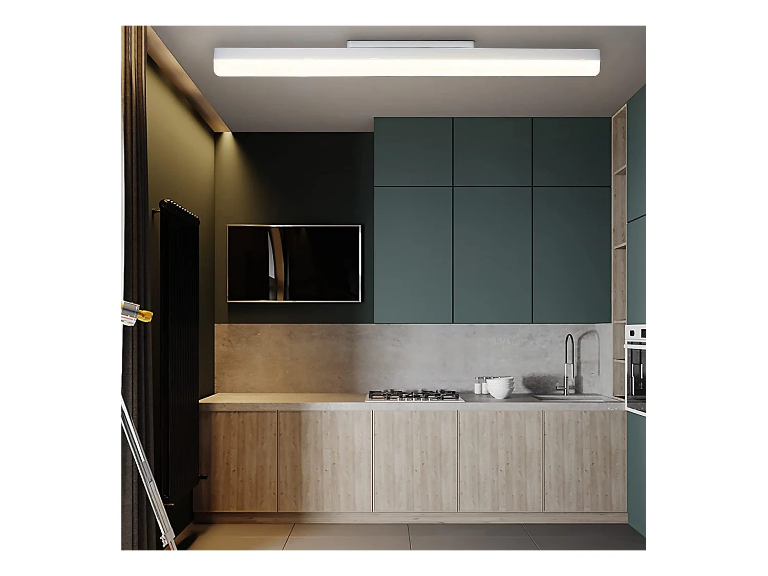 LED-Deckenleuchte für die Küche, 24 W, Tageslicht, 60 cm lang, 4000 K, neutralweiß