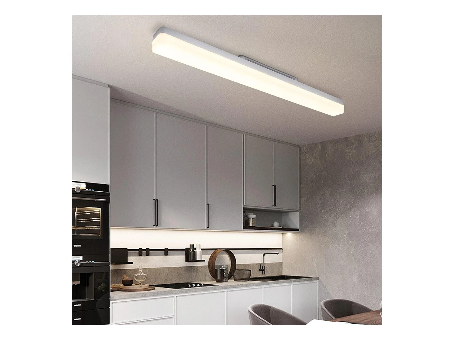 LED-Deckenleuchte für die Küche, 24 W, Tageslicht, 60 cm lang, 4000 K, neutralweiß