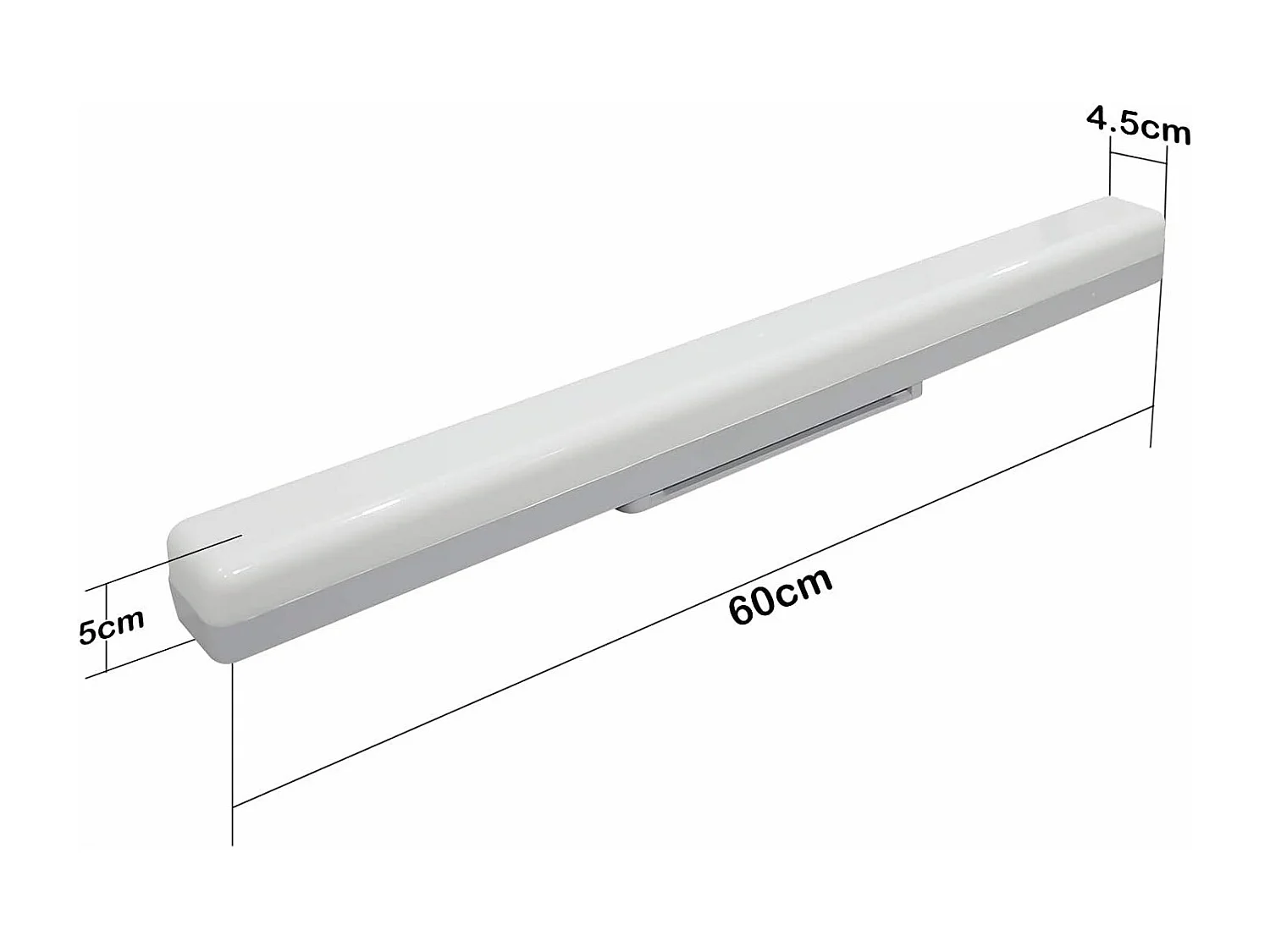 LED-Deckenleuchte für die Küche, 24 W, Tageslicht, 60 cm lang, 4000 K, neutralweiß