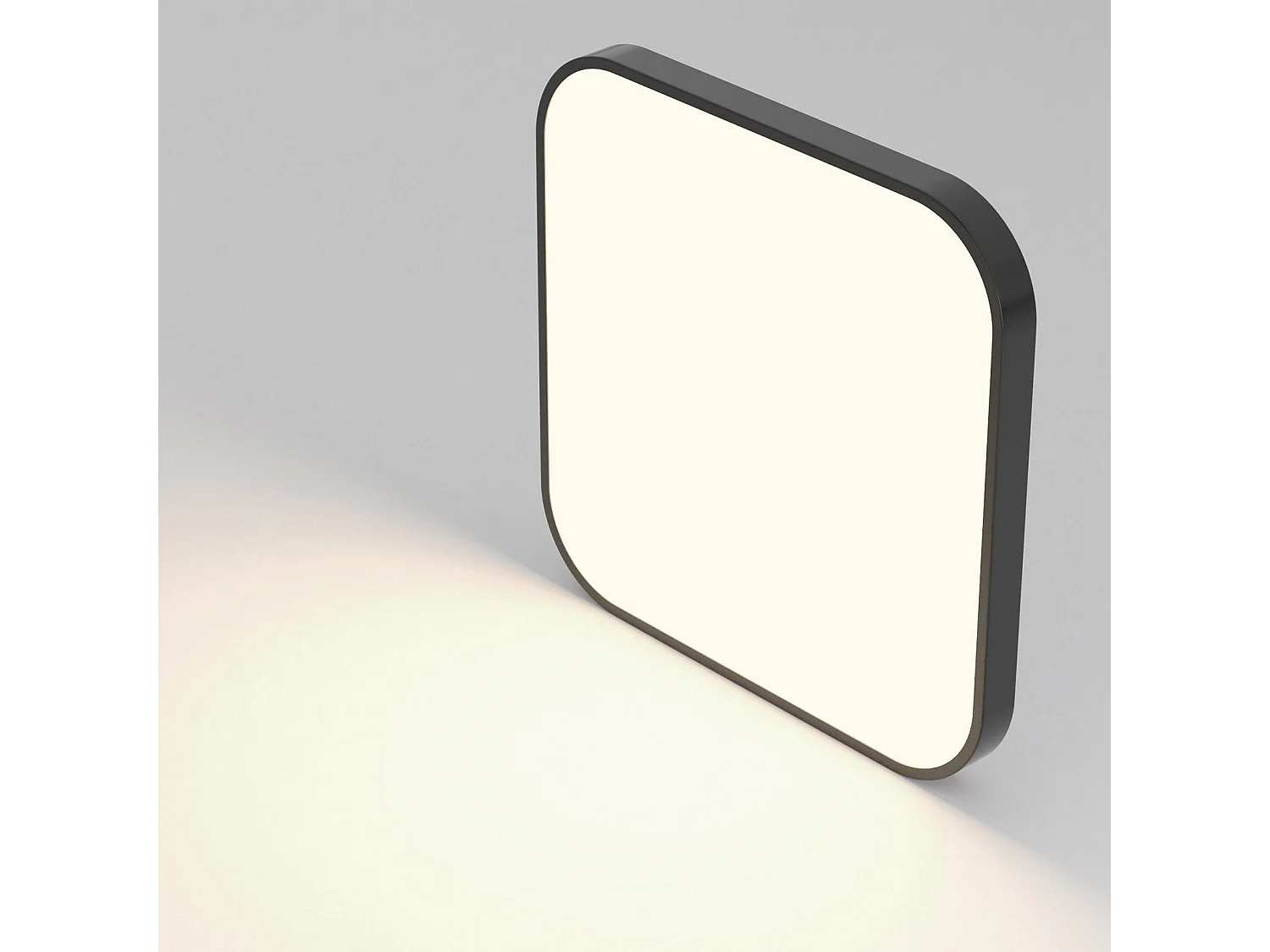 NETTLIFE Plafondlamp - LED - Ø 27 cm - Zwart plafonniére - 19W - neutraal wit licht - rechthoek