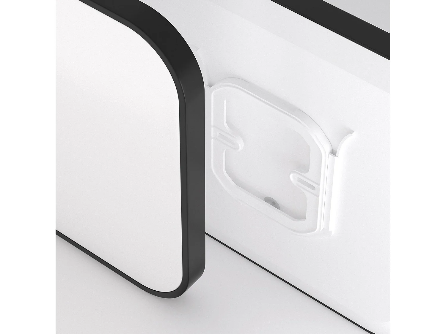 NETTLIFE Plafondlamp - LED - Ø 27 cm - Zwart plafonniére - 19W - neutraal wit licht - rechthoek