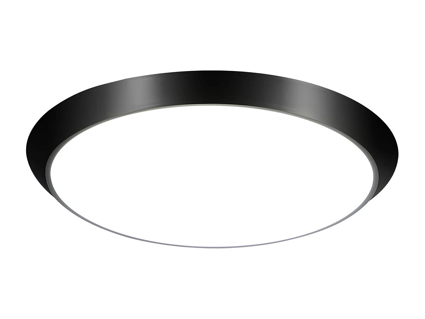 NETTLIFE Plafonnier LED avec détecteur de mouvement intérieur noir IP44 15 W Lampe de cave ronde avec détecteur de mouvement Ø 30 cm 4000 K