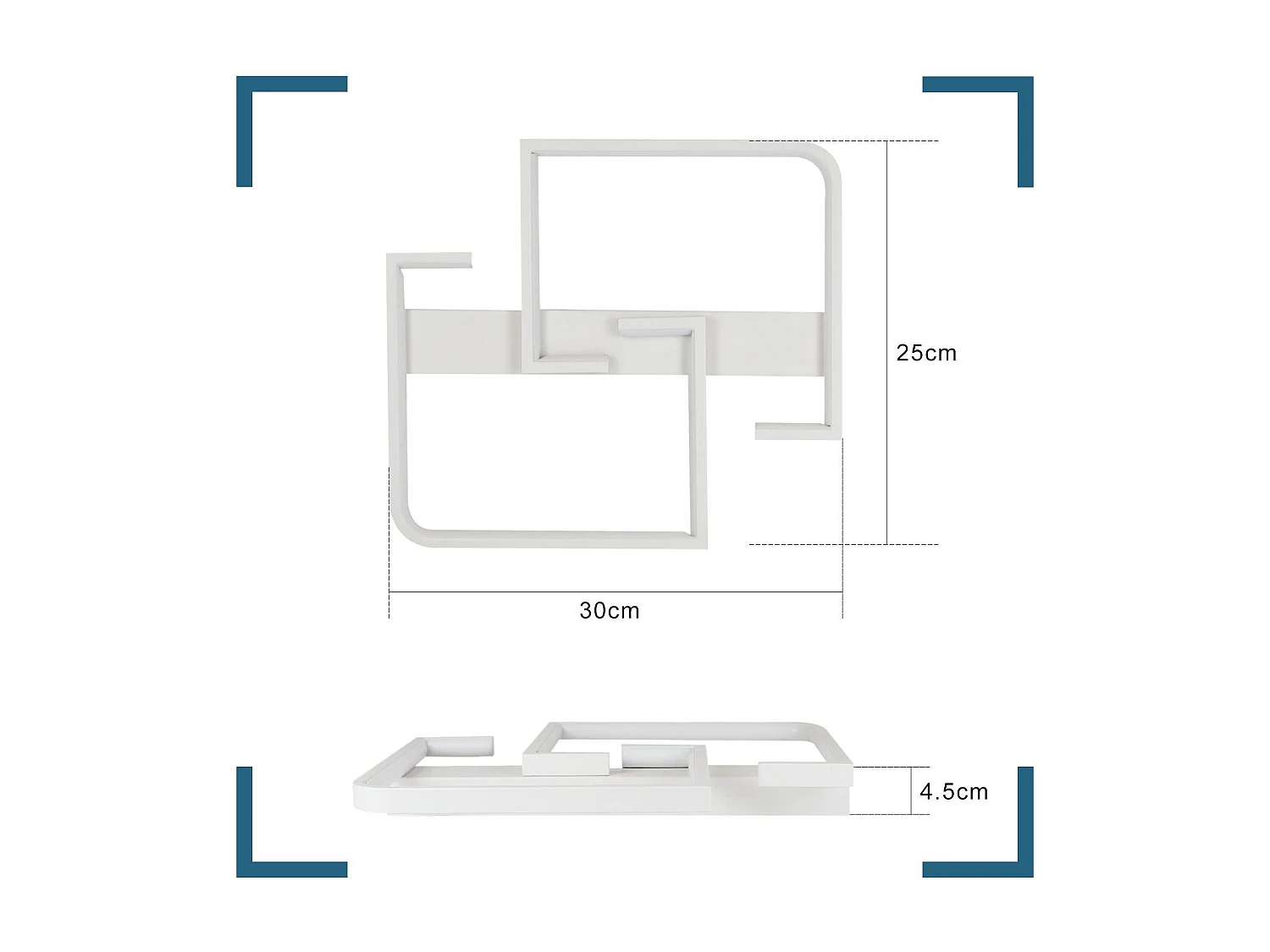 Moderne LED Deckenleuchte 19W, 30cm Warmweiß Lampe 3000K Design
