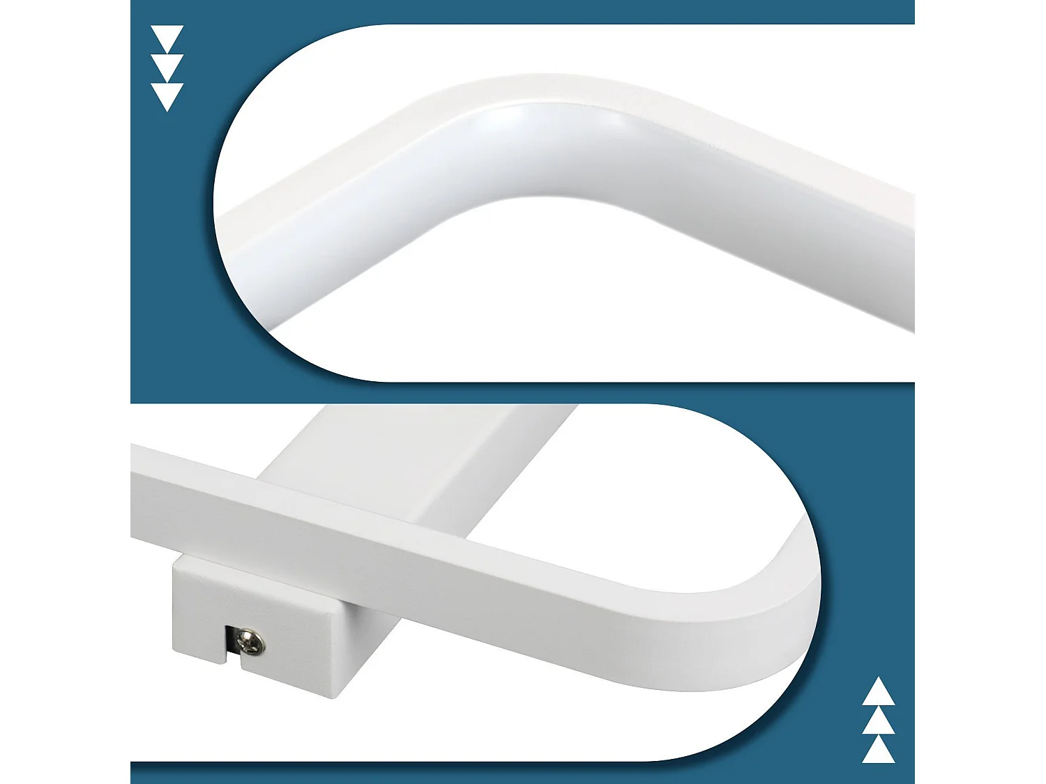 NETTLIFE Plafonnier LED Moderne 19W, 30 cm Lampe Blanc Chaud 3000 K Design pour Intérieur Couloir Chambre Cuisine Salon Studio