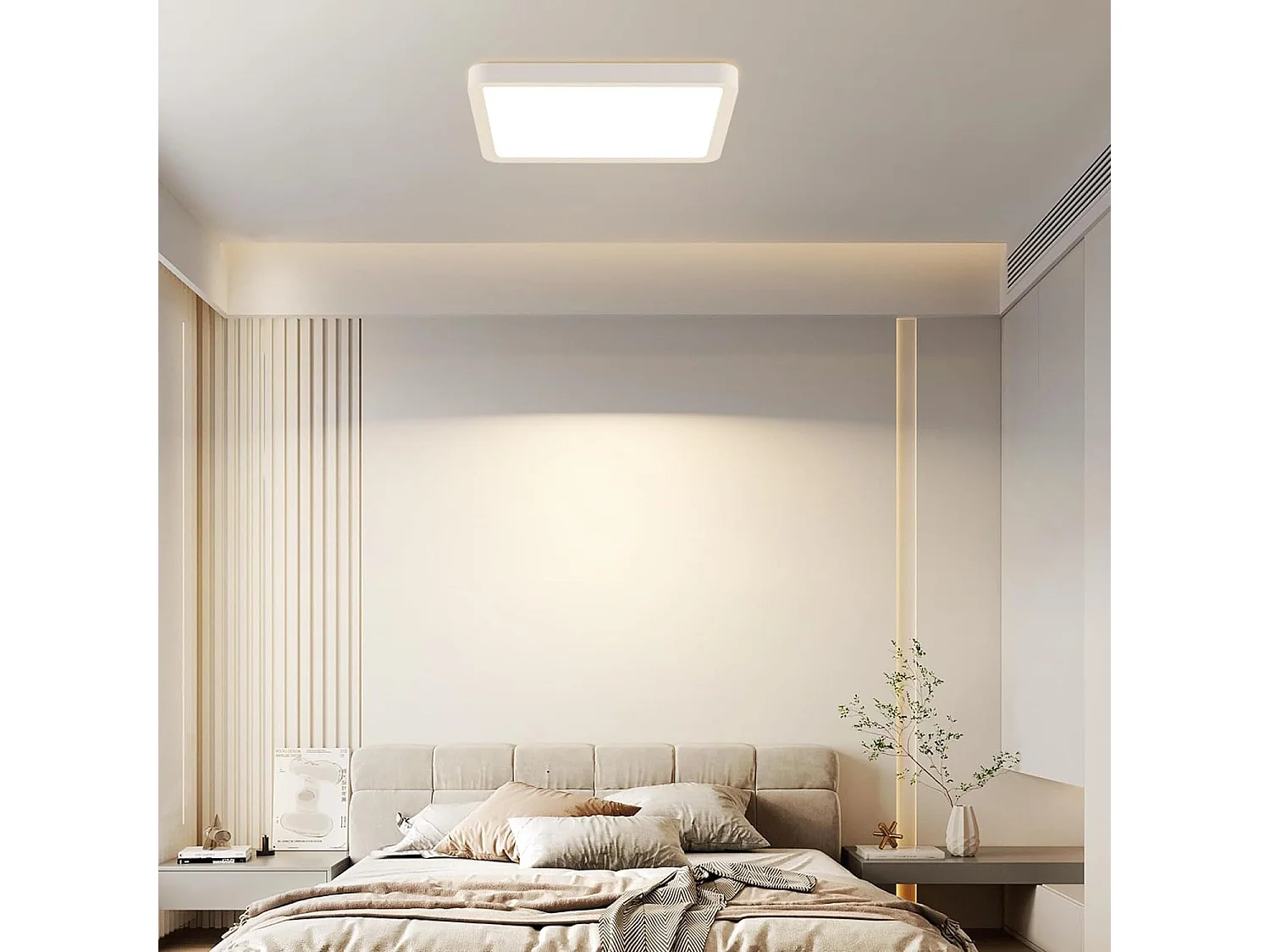 Flache LED-Deckenleuchte – 23 cm, 18 W, quadratisch, für Küche, Badezimmer, Schlafzimmer, 4000 K