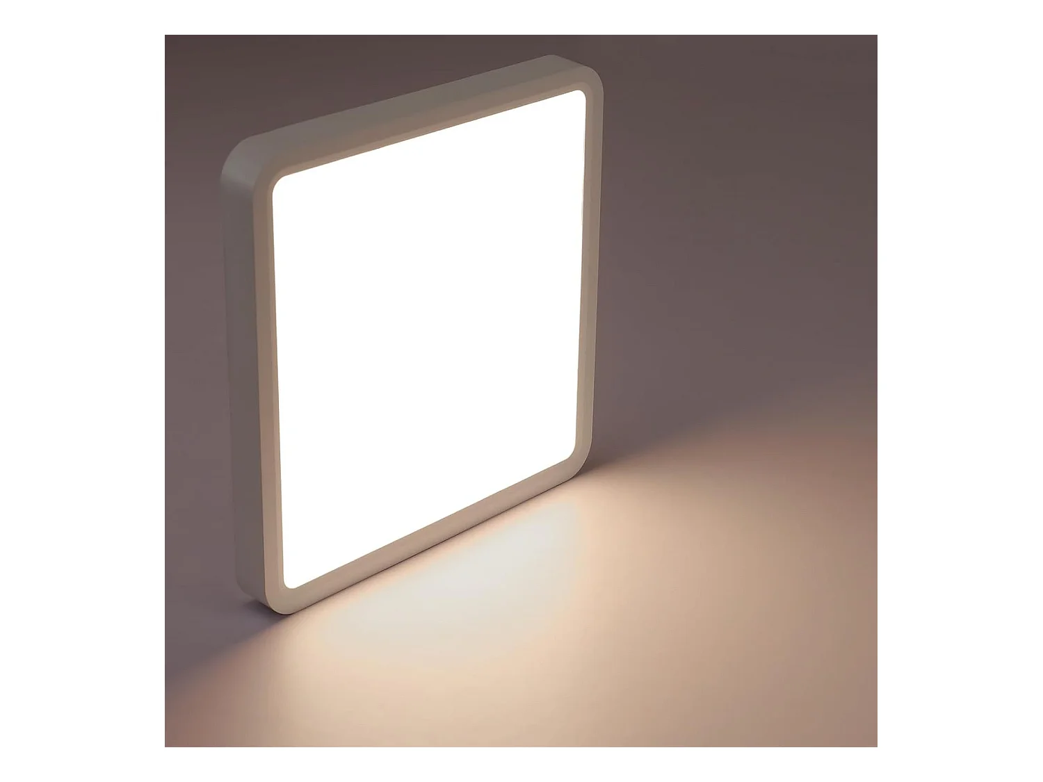 NETTLIFE Plafonnier LED Plat - 23CM 18W Lampe de Cuisine Carrée Chambre de Salle de Bain 4000K pour Salle de Bain Cuisine Couloir