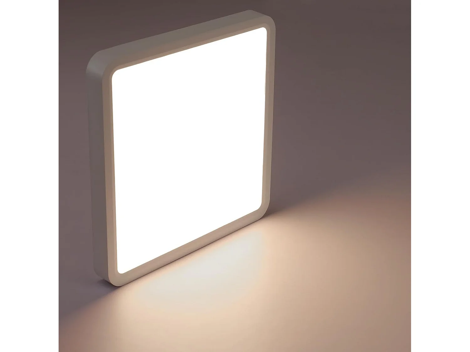 NETTLIFE Plafonnier LED Plat - 23CM 18W Lampe de Cuisine Carrée Chambre de Salle de Bain 4000K pour Salle de Bain Cuisine Couloir